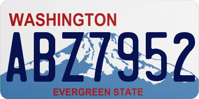 WA license plate ABZ7952