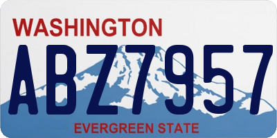 WA license plate ABZ7957