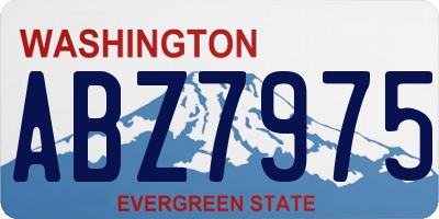 WA license plate ABZ7975