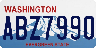 WA license plate ABZ7990