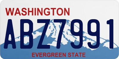 WA license plate ABZ7991