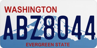 WA license plate ABZ8044