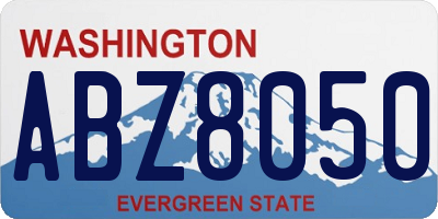 WA license plate ABZ8050