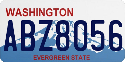 WA license plate ABZ8056