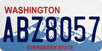 WA license plate ABZ8057
