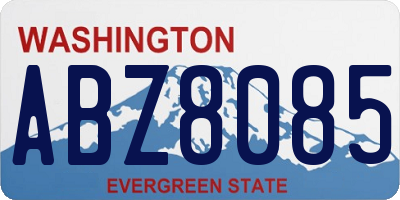 WA license plate ABZ8085