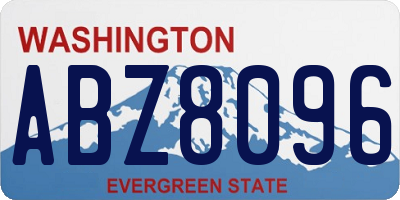 WA license plate ABZ8096