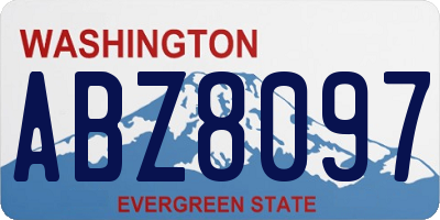 WA license plate ABZ8097