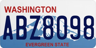 WA license plate ABZ8098