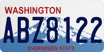 WA license plate ABZ8122