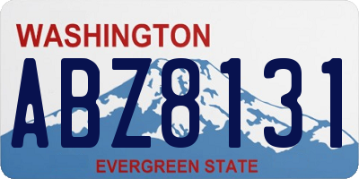WA license plate ABZ8131