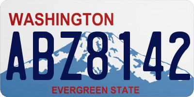 WA license plate ABZ8142