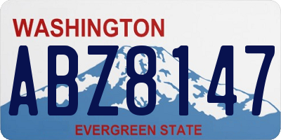 WA license plate ABZ8147