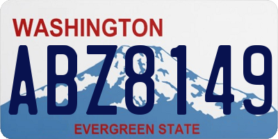 WA license plate ABZ8149