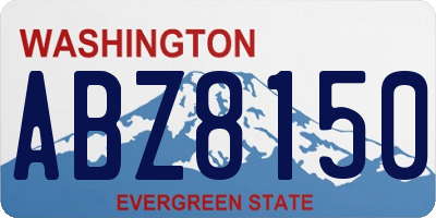 WA license plate ABZ8150