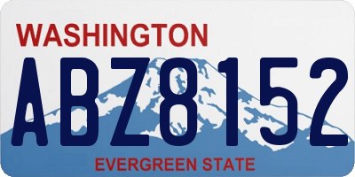 WA license plate ABZ8152