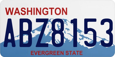 WA license plate ABZ8153