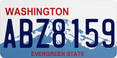 WA license plate ABZ8159