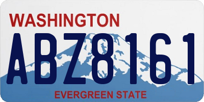 WA license plate ABZ8161