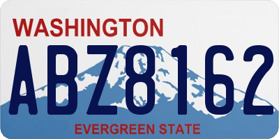 WA license plate ABZ8162