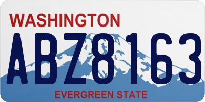 WA license plate ABZ8163