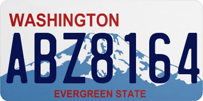 WA license plate ABZ8164