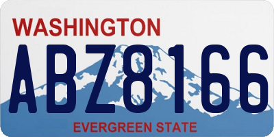 WA license plate ABZ8166