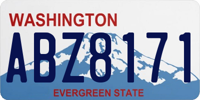WA license plate ABZ8171