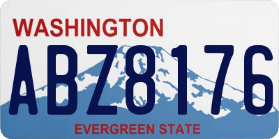 WA license plate ABZ8176