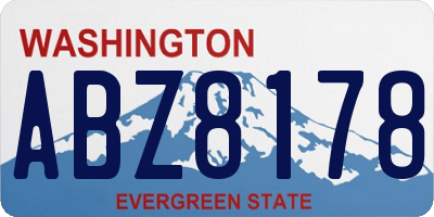 WA license plate ABZ8178