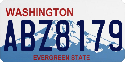 WA license plate ABZ8179