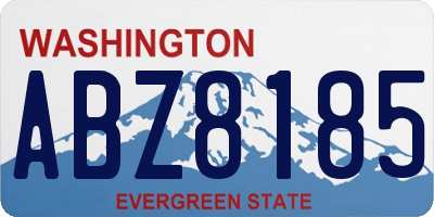 WA license plate ABZ8185