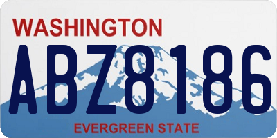 WA license plate ABZ8186