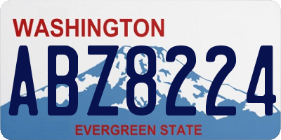 WA license plate ABZ8224