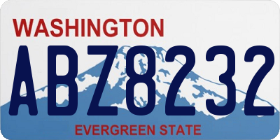WA license plate ABZ8232