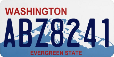 WA license plate ABZ8241
