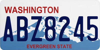 WA license plate ABZ8245