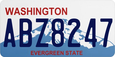 WA license plate ABZ8247
