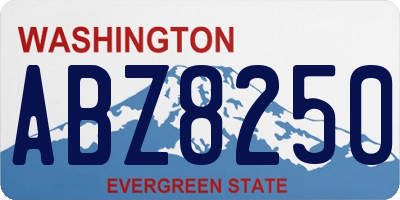 WA license plate ABZ8250