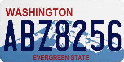 WA license plate ABZ8256