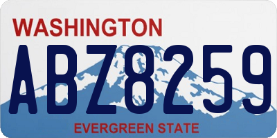 WA license plate ABZ8259