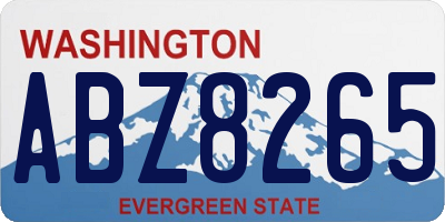 WA license plate ABZ8265