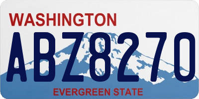WA license plate ABZ8270