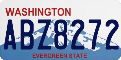 WA license plate ABZ8272