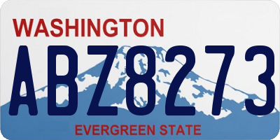WA license plate ABZ8273