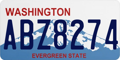 WA license plate ABZ8274