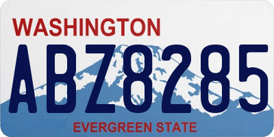 WA license plate ABZ8285