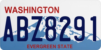 WA license plate ABZ8291