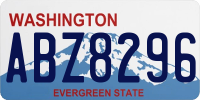 WA license plate ABZ8296