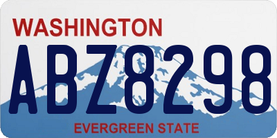 WA license plate ABZ8298